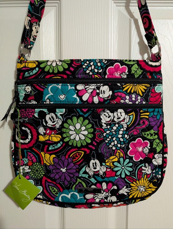Vera Bradley Handbags - NWT Vera Bradley Disney Parks Mickeys Magical Blooms Triple Zip Hipster
